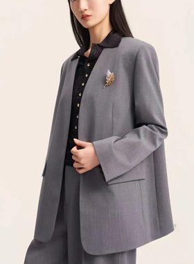 AMASS/阿玛施新款知性轻职场显瘦洋气西装外套简约百搭西服540064