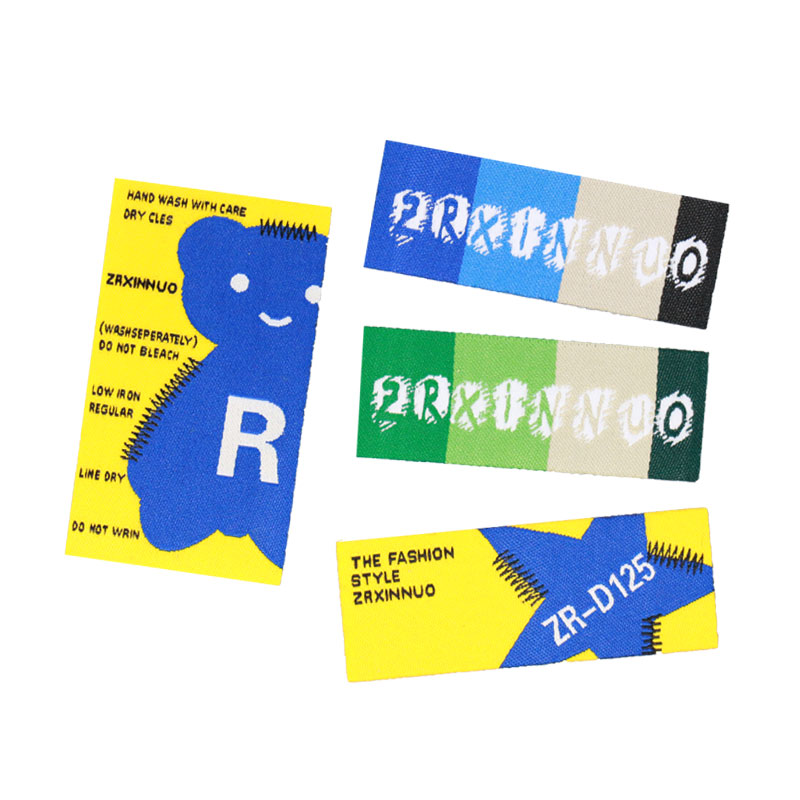 潮牌小熊织唛布标彩色字母布贴补丁贴服装辅料商标衣服装饰修补贴