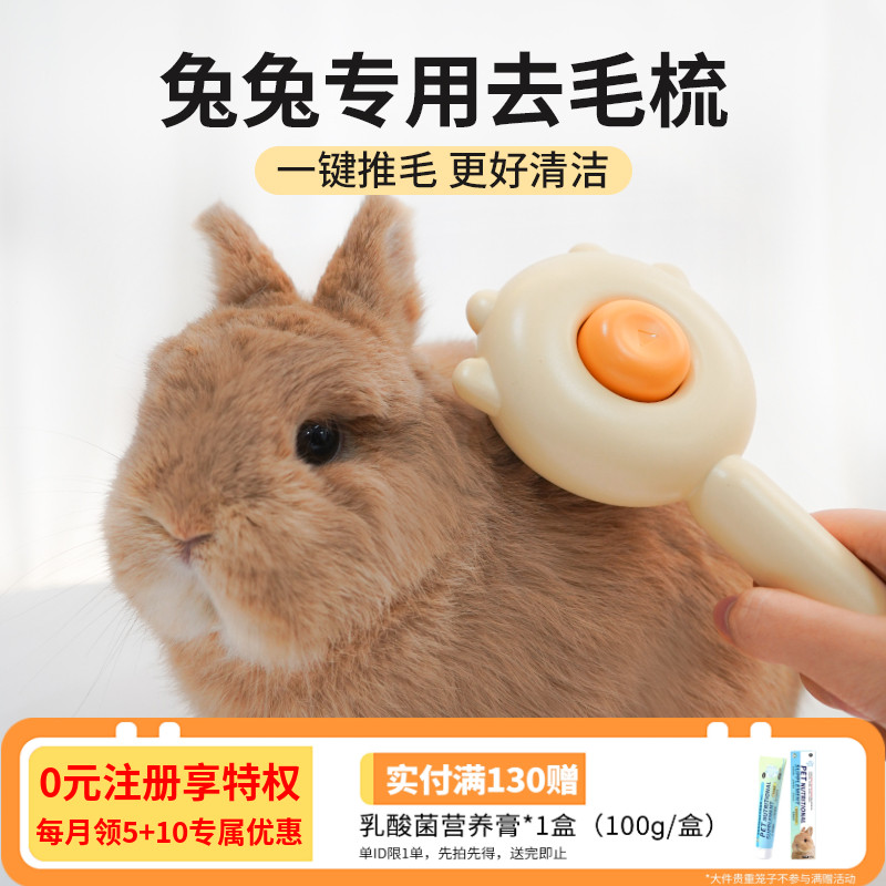 兔子梳毛器兔毛梳子侏儒兔垂耳兔龙猫梳毛器去浮毛按摩清洁用品