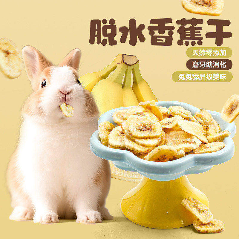 兔子零食香蕉干香蕉片水果干龙猫荷兰猪豚鼠磨牙零食香脆可口50G
