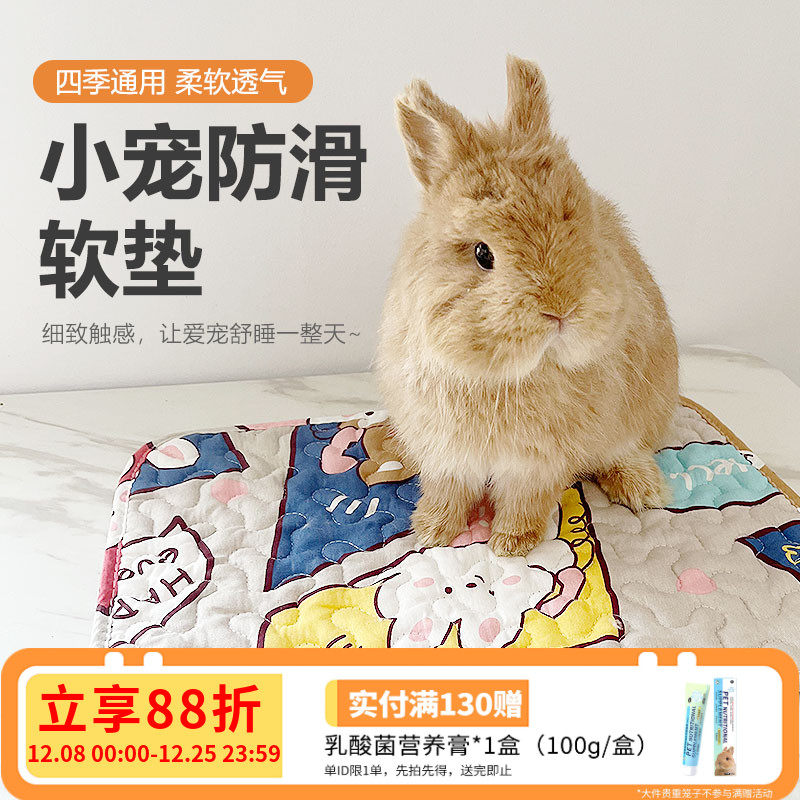 兔笼防滑四季垫子地垫睡垫兔兔龙猫趴趴垫棉质舒适脚垫夏季空调垫