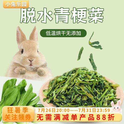 油菜干万年青梗菜兔子磨牙零食兔子龙猫拌粮 100克高纤维高蛋白 - 封面