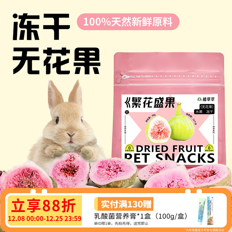 兔子零食磨牙冻干无花果干水果脆仓鼠龙猫荷兰猪豚鼠零食促进消化