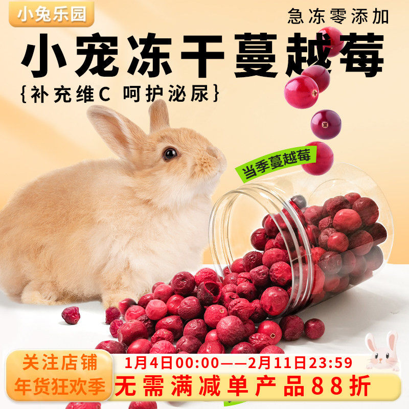 兔子水果干兔子零食冻干蔓越莓磨牙补充营养助消化荷兰猪龙猫零食,宠物/宠物食品及用品,兔兔零食,淘宝优惠券,粉丝福利购,淘宝优惠卷