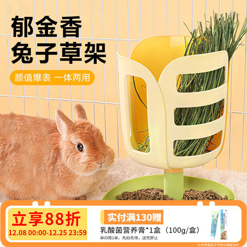 兔兔高颜值草架食盆二合一大容量