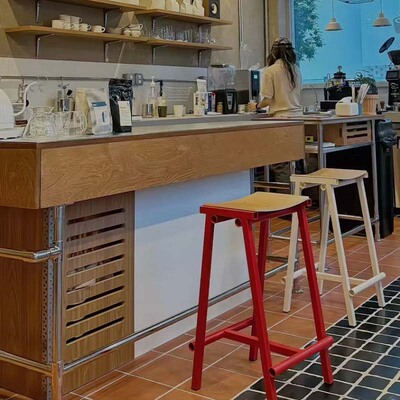 HAY彩色吧凳高脚凳子家用高脚凳酒吧方凳餐凳现代简约餐桌椅子
