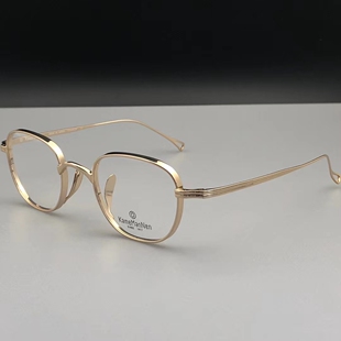 万年龟眼镜超轻纯钛日本复古方形小框近视眼镜框可配度数KMN114