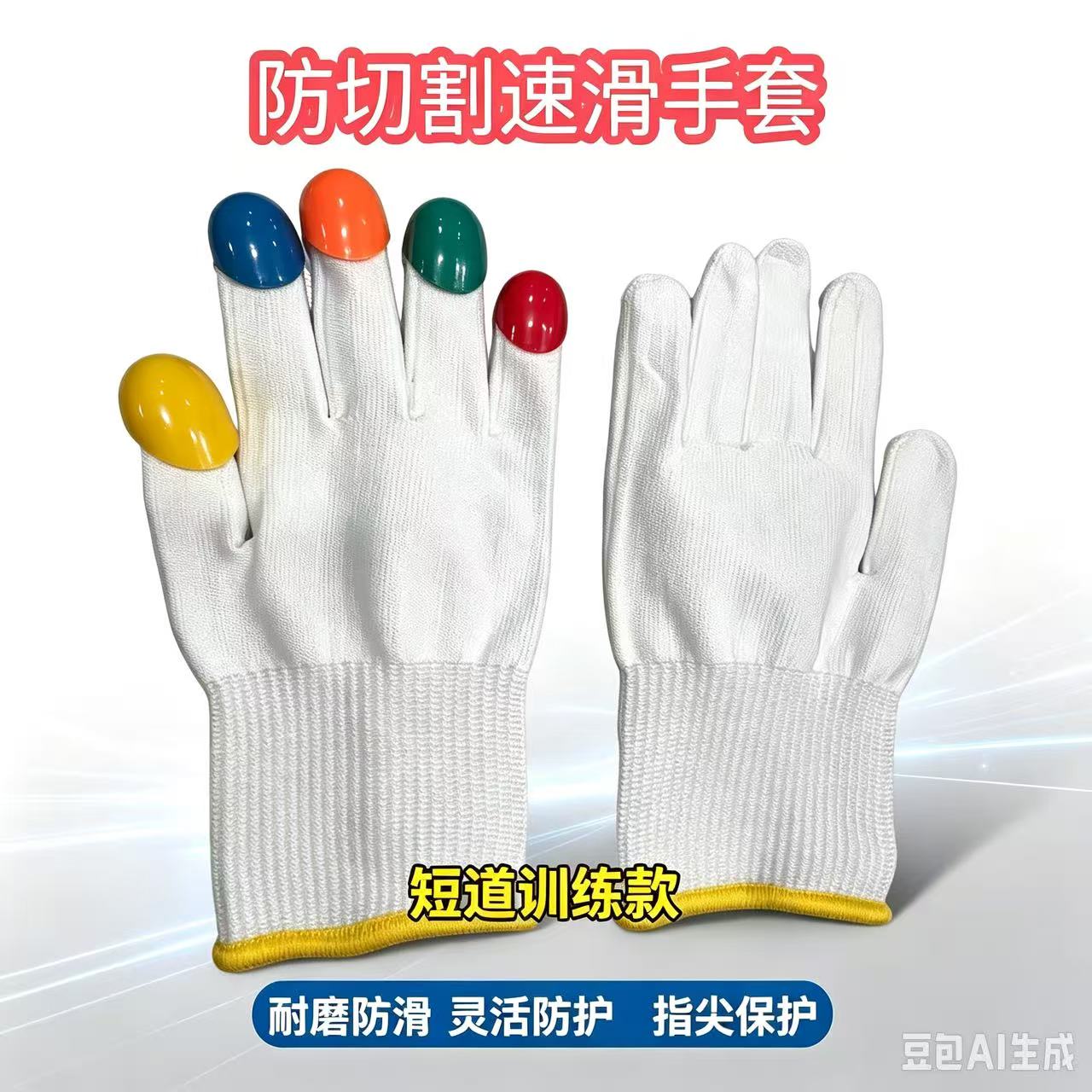 新款速滑摸冰手套 大道短道比赛级防切割摸冰 速滑摸冰手指扣包邮