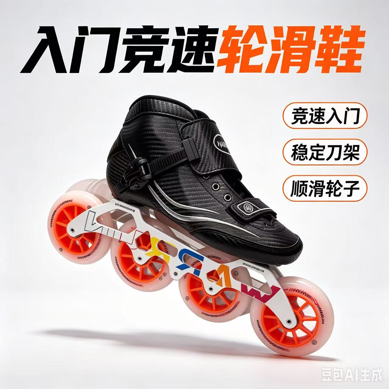 速滑鞋大轮专业竞速鞋成人男女