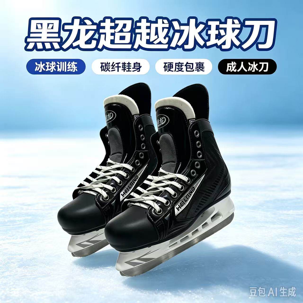 黑龙品牌冰球刀鞋超越小神童专业冰球刀鞋 青少年儿童成人冰刀鞋