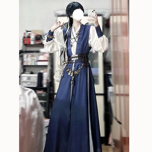 全套 男女古装 万用古风小道士服侠客cosplay套装 女侠风少年感劲装