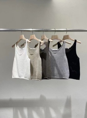 现货速发韩国东大门代购statement2025夏季新款圆领针织背心吊带