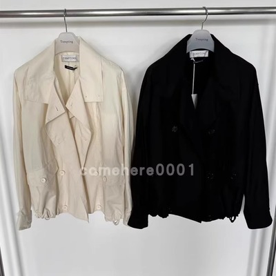 现货速发韩国东大门代购tempting2025秋季新款双排扣翻领短外套
