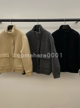 现货速发韩国东大门代购ID2025秋冬新款个性立领拉链宽松休闲外套