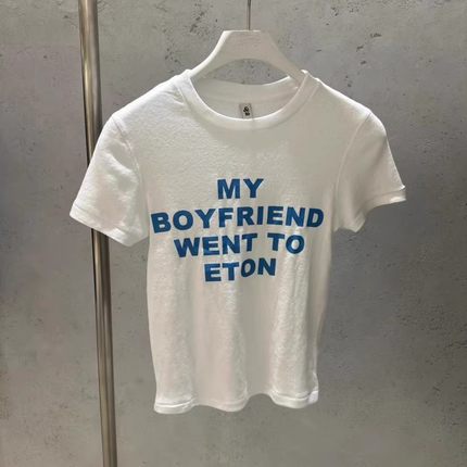 现货速发韩国东大门代购6PENCE2025夏季新款字母修身显瘦短袖T恤