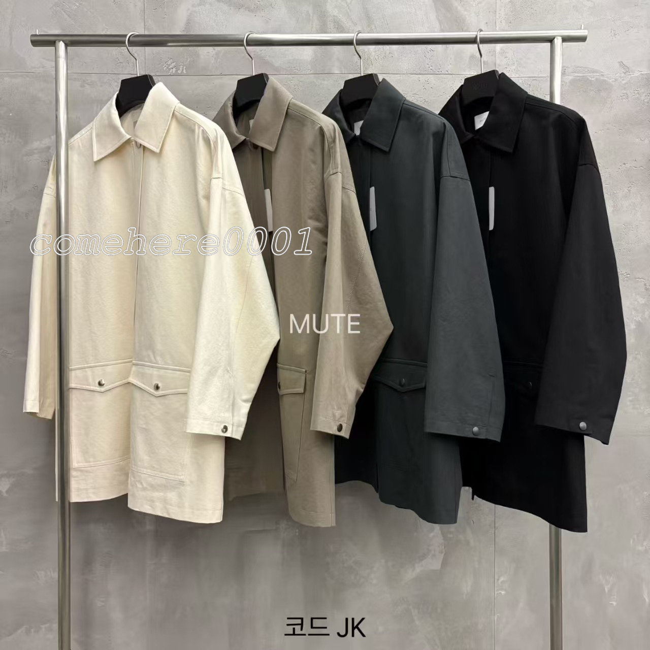 现 韩国东大门代购mute2026秋新款时尚气质百搭宽松中长宽松风衣