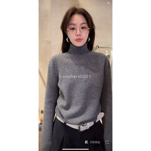 现货速发韩国东大门代购2025冬新款water向日葵欧尼同款高领毛衣