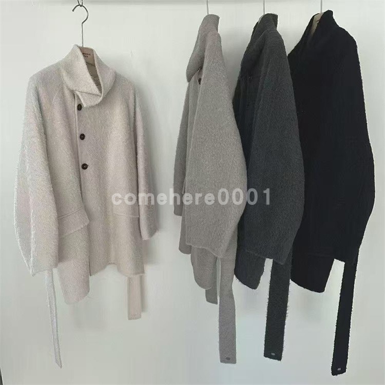 现货速发韩国东大门代购Lamagie2025秋冬新款气质高领毛呢外套