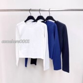 新款 韩国东大门WATER RIVER棉休闲百搭短款 现货速发26春季 长袖 T恤