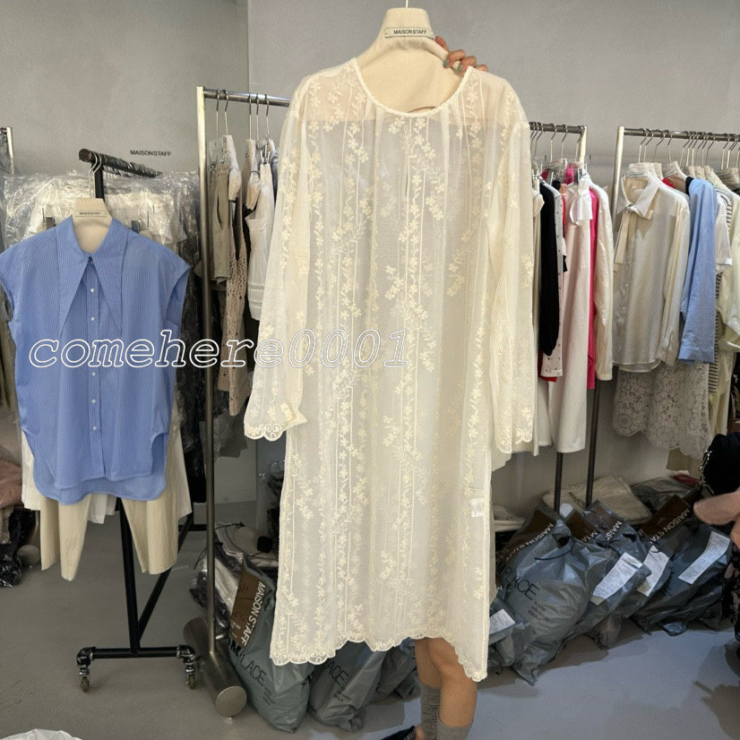 现速发韩国东大门代购Maisonstaff2026夏新款温柔气质蕾丝连衣裙