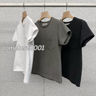现货速发AT THE BAGEL韩国东大门26春季新款女装 复古休闲短袖T恤