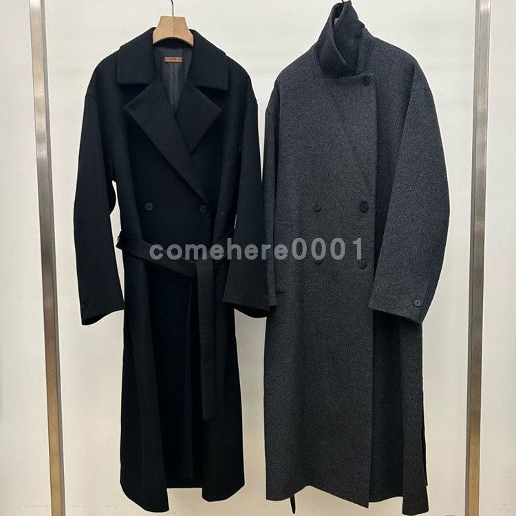 现货速发韩国东大门代购utre2025秋冬新款复古双排扣系腰带大衣