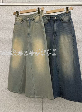 现速发韩国东大门代购at the bagel2026春夏新款潮流牛仔半身裙