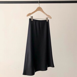 现货速发韩国东大门代购ounce女25春夏洋气百搭高腰包臀A字半身裙