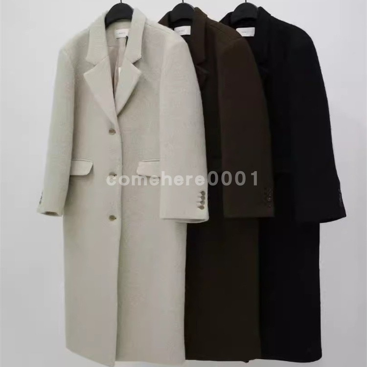 现货速发韩国东大门代购object 2025冬季新款羊毛西装大衣外套