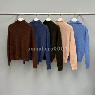 现货速发韩国东大门代购water2025秋冬新款慵懒百搭连帽纯色毛衣