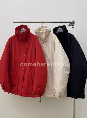 现货速发韩国东大门代购atmosphere2025冬季新款立领抽绳夹棉外套