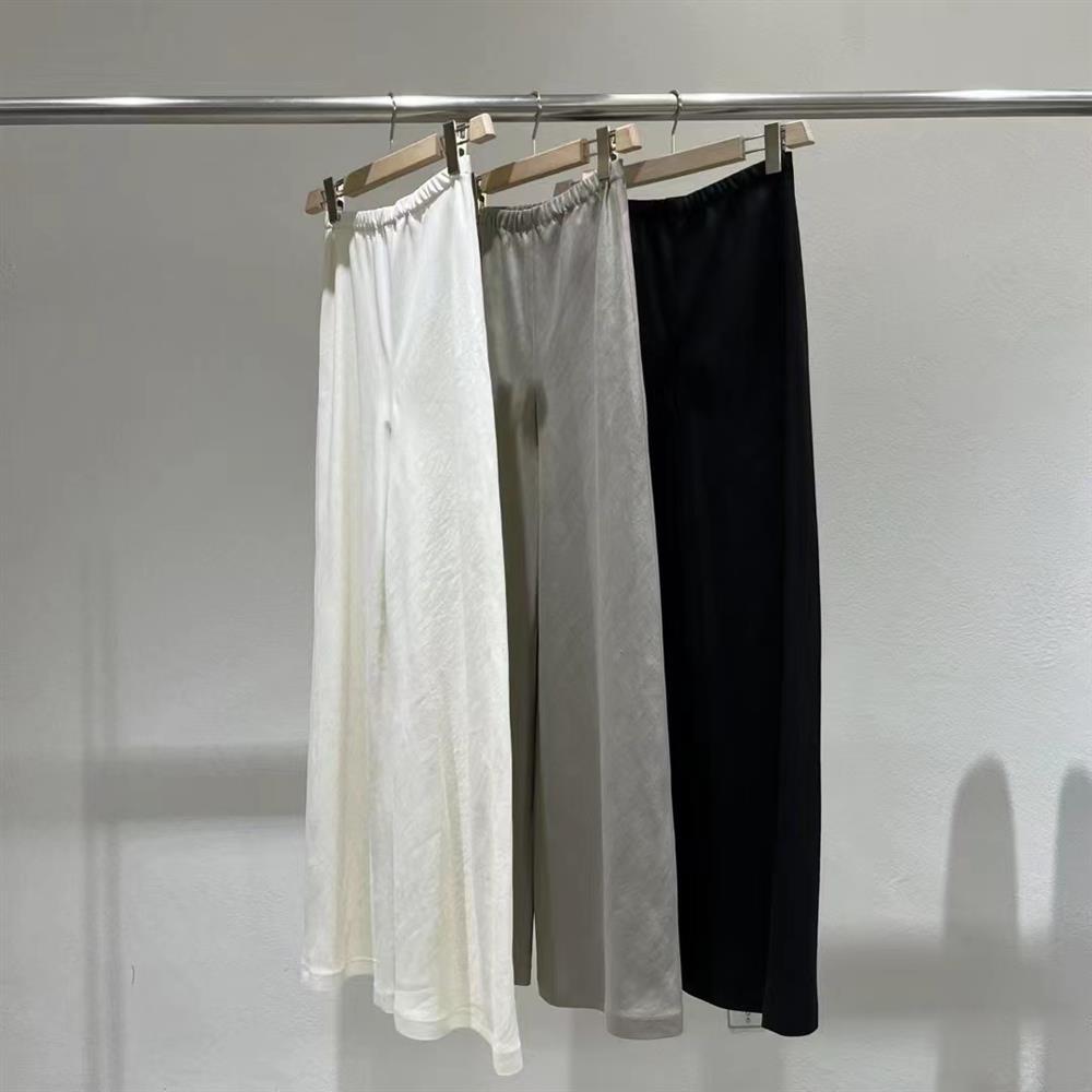 现货速发韩国东大门代购statement2025夏季新款亚麻薄阔腿休闲裤