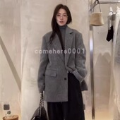 mohhe2025冬季 新款 欧尼同款 现货速发韩国东大门代购 宽松西装 外套