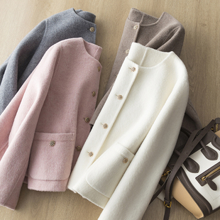 呢大衣短款 反季 小香风金扣女装 高端配比 毛呢外套 清仓也有好货