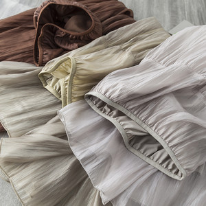 微皱肌理流光感A字半身裙