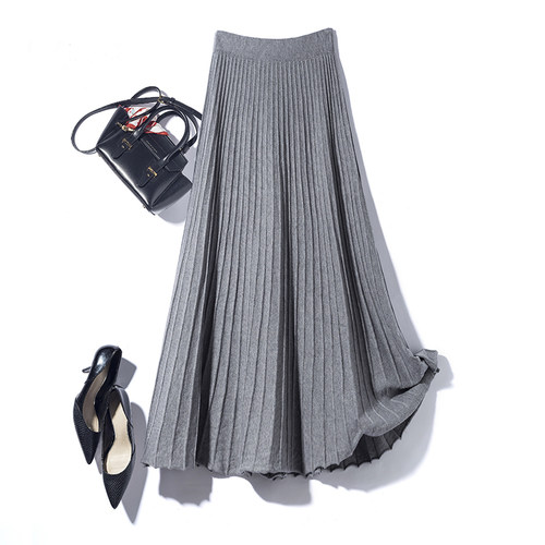 高腰a字长裙大摆垂感显瘦裙子