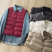小暖炉 减龄实穿 轻盈保暖叠穿百搭90白鸭绒立领羽绒马甲背心女