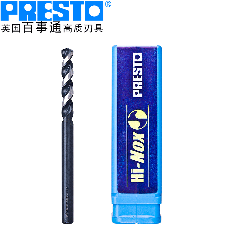 百事通（PRESTO）钻头不锈钢专用短刃直柄麻花钻咀5.0～6.9mm