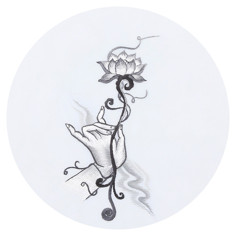 苏绣刺绣手工diy套件自绣材料包初学古风自绣入门针迹佛手莲花