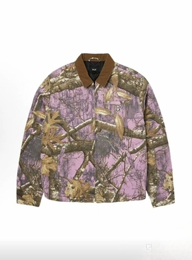 HUF x Realtree 美潮滑板樹紋迷彩粉紫色迷彩夾克外套 卡哈特J97