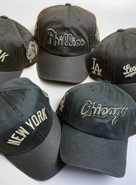 字母美拉德棒球帽休闲鸭舌帽女韩版潮牌小众显脸小软顶芝加哥纽约