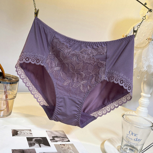 日系牛奶丝丝滑内裤女中高腰纯棉裆亲肤透气新款少女三角裤刺绣