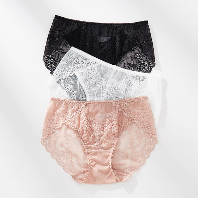 日系少女蕾丝内裤女纯棉裆抗菌透气性感无痕女士中腰网纱三角短裤,女士内衣/男士内衣/家居服,女三角裤,淘宝优惠券,粉丝福利购,淘宝优惠卷