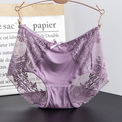 4条盒装性感蕾丝内裤女中高腰