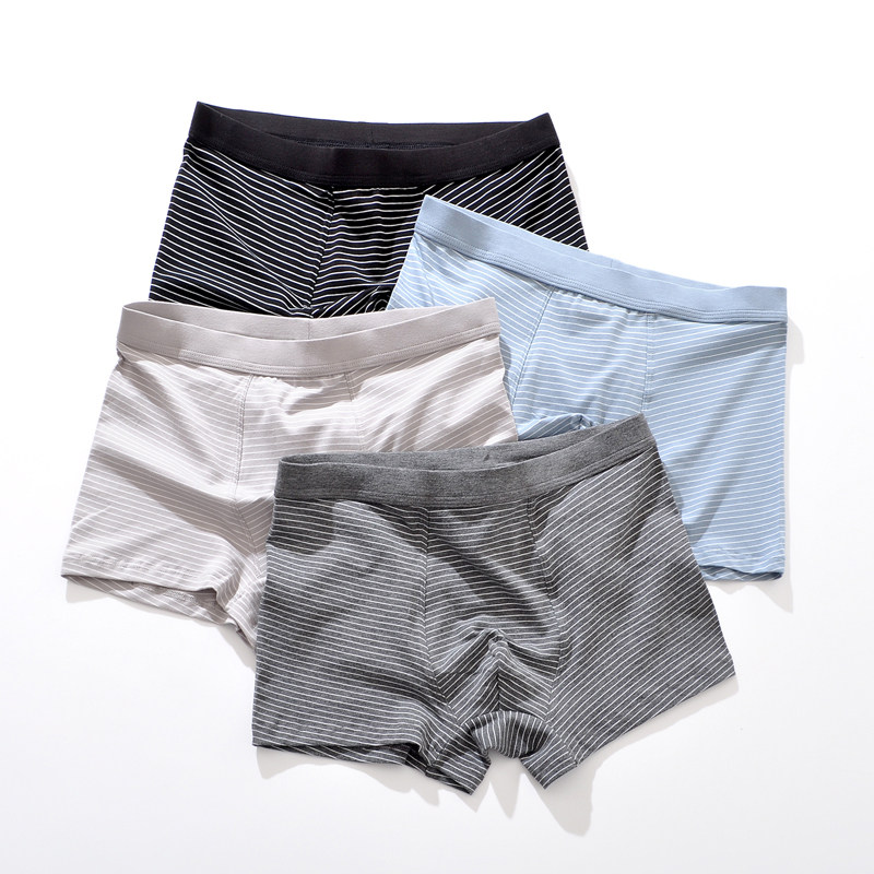 男士内裤男纯棉平角裤秋季男生四角裤青少年学生宽松大码裤头裤衩