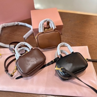 mini真皮可爱保龄球女包2025新款迷你单肩手提斜挎包百搭款挂饰包