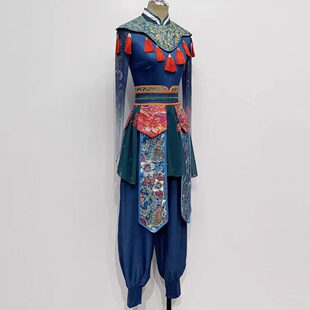 新款古典舞演出服群青翎子舞同款桃李杯舞蹈服剧目服艺考服女定制