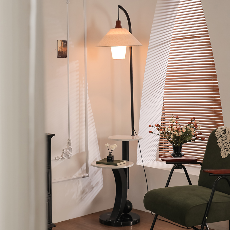 法式复古落地灯客厅沙发旁置物