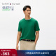 Tommy春夏男装 T恤上衣 纯棉双面平纹休闲轻薄高级感纯色圆领短袖