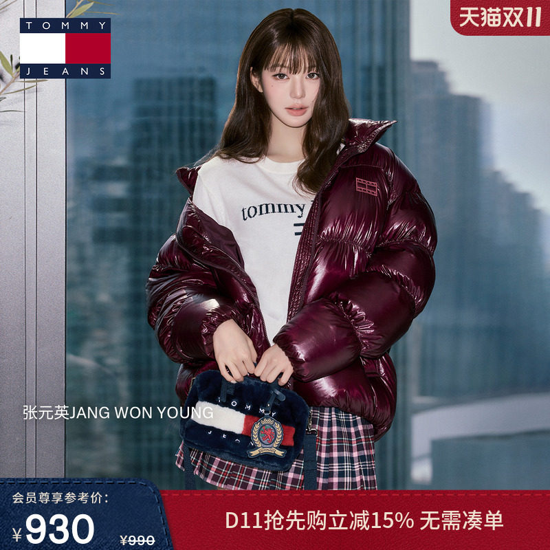 【张元英同款】Tommy26秋冬新款女装学院风纯棉磨毛格纹百褶短